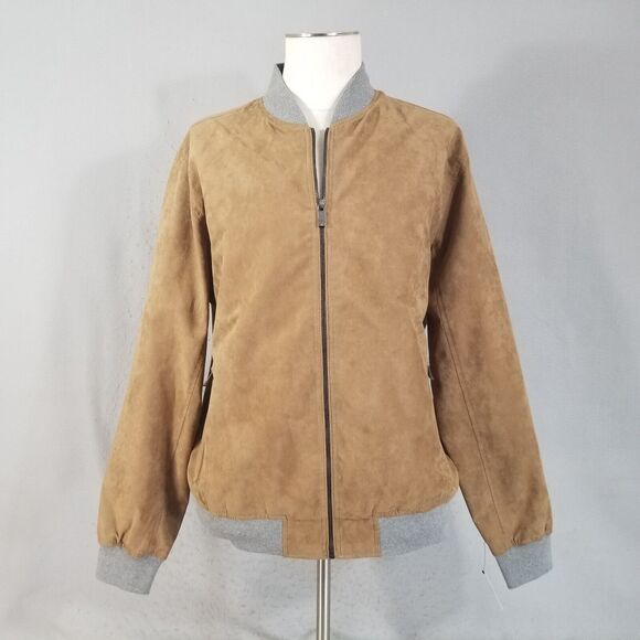 Weatherproof Jacket Mens XL Extra large Brown Micro Suede NEW - Picture 2 of 12